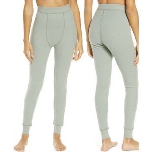 SKIMS Waffle Ribbed Soft Leggings High Rise Mineral Green Color Size XS Women’s
